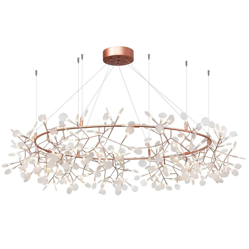 Люстра Heracleum rose gold 160 Розовое золото Белый Люстра Heracleum rose gold 160 Розовое золото Белый в Липецке | Loft Concept