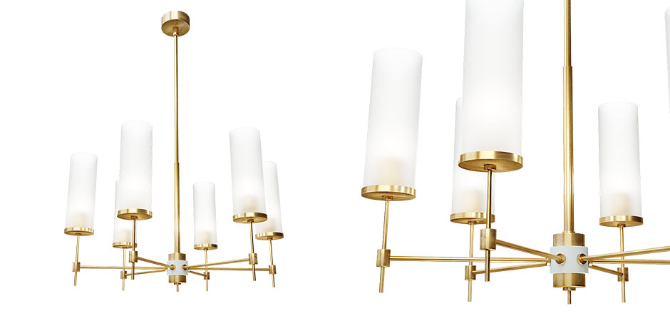 Люстра Дизайнерская Candle Holder из Сатинированной Латуни Люстра Дизайнерская Candle Holder из Сатинированной Латуни - Loft-Concept в Липецке