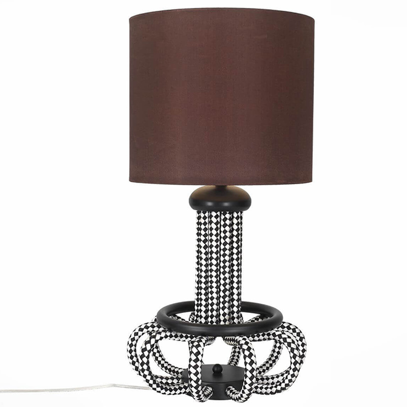 Дизайнерская Настольная лампа Belcalis table lamp Черно-белый Коричневый Дизайнерская Настольная лампа Belcalis table lamp Черно-белый Коричневый в Липецке | Loft Concept