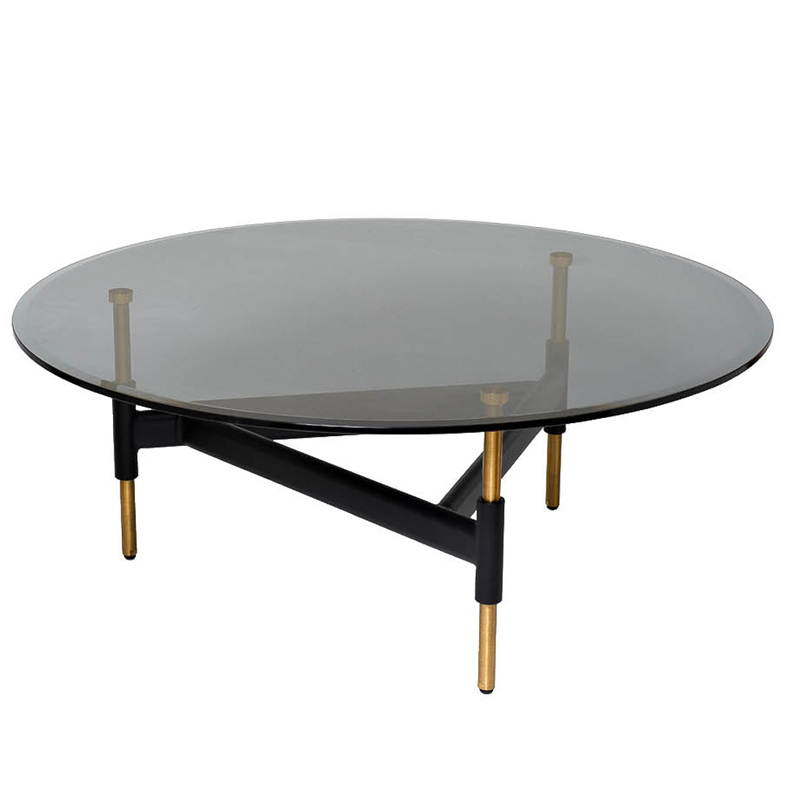 Кофейный стол Monreale Dark Glass Черный Золотой Кофейный стол Monreale Dark Glass Черный Золотой в Липецке | Loft Concept