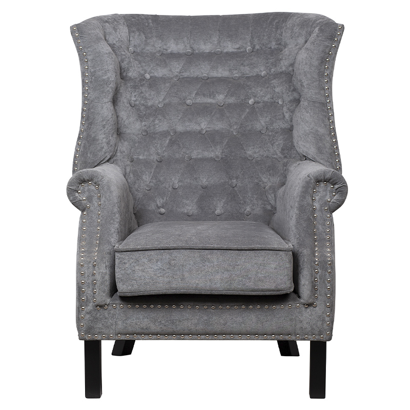 Кресло Charlie Armchair grey velour Серый Кресло Charlie Armchair grey velour Серый в Липецке | Loft Concept