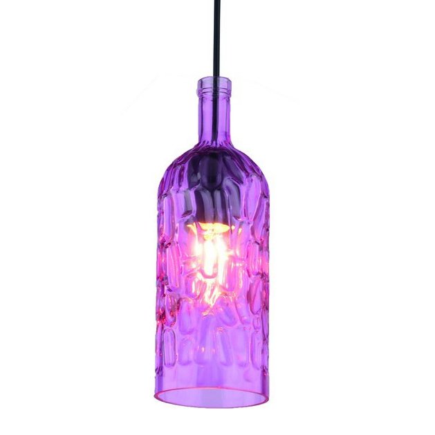 Подвесной светильник Geometry Glass Purpur Bottle Pendant Сиреневый Подвесной светильник Geometry Glass Purpur Bottle Pendant Сиреневый в Липецке | Loft Concept