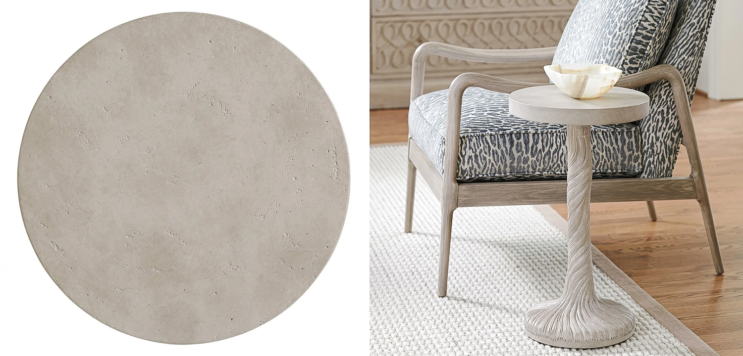 Приставной стол Barclay Butera Malibu Saddle Peak Round Accent Table - фото