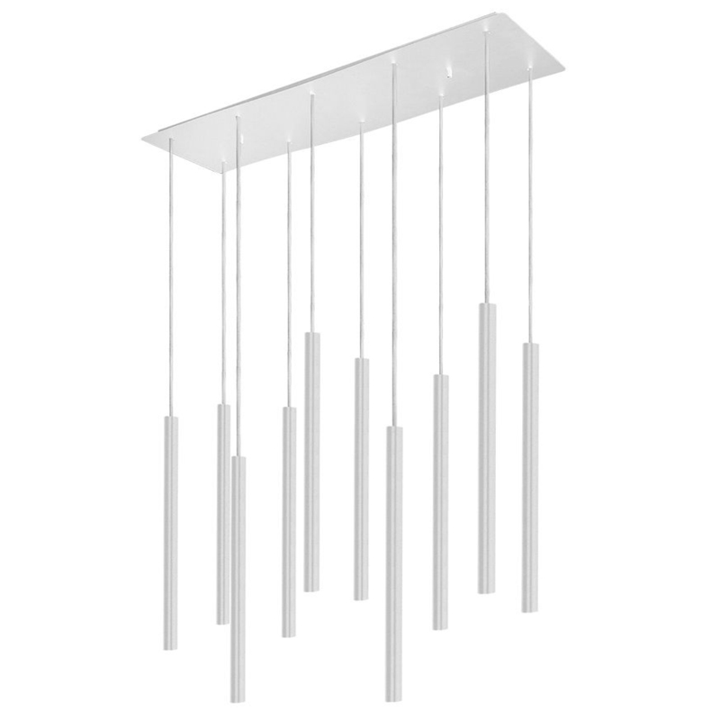 Светильник Trumpet Rectangle White 10 плафонов Белый в Липецке | Loft Concept 