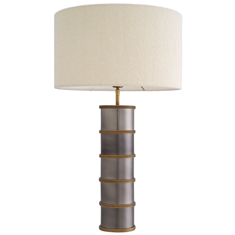 Настольная лампа Eichholtz Table Lamp Ella Латунь Серый Белый Настольная лампа Eichholtz Table Lamp Ella Латунь Серый Белый в Липецке | Loft Concept
