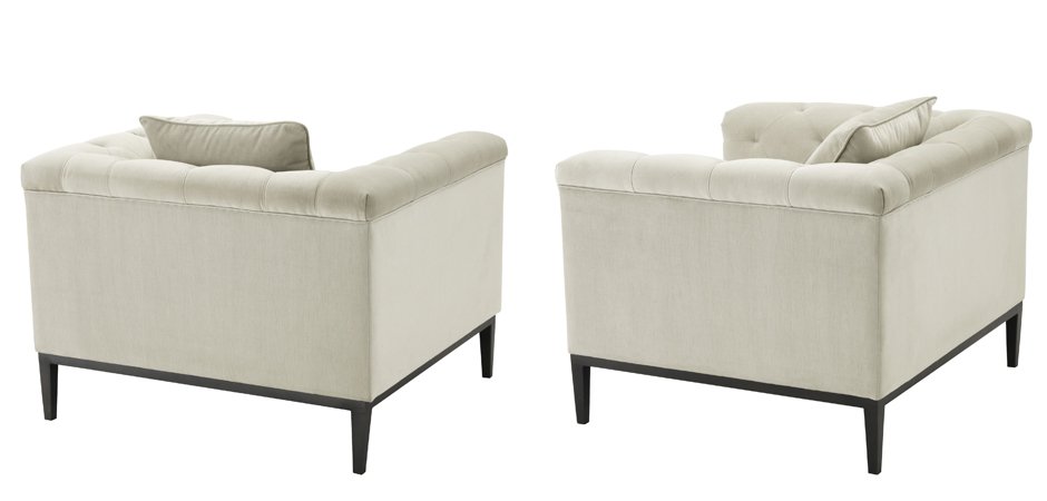 Кресло Eichholtz Chair Cesare Pebble grey Кресло Eichholtz Chair Cesare Pebble grey - Loft-Concept в Липецке