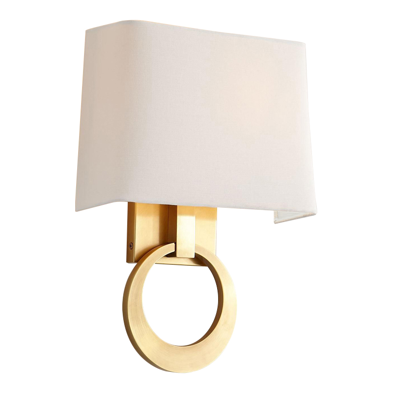 Бра Dana Sconce Brass Ring Латунь Белый Бра Dana Sconce Brass Ring Латунь Белый в Липецке | Loft Concept