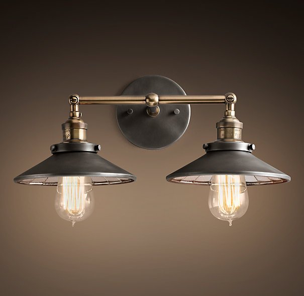 Бра Loft Cone 20th c.Factory filament Pendant Reflector Double Черный Бра Loft Cone 20th c.Factory filament Pendant Reflector Double Черный в Липецке | Loft Concept