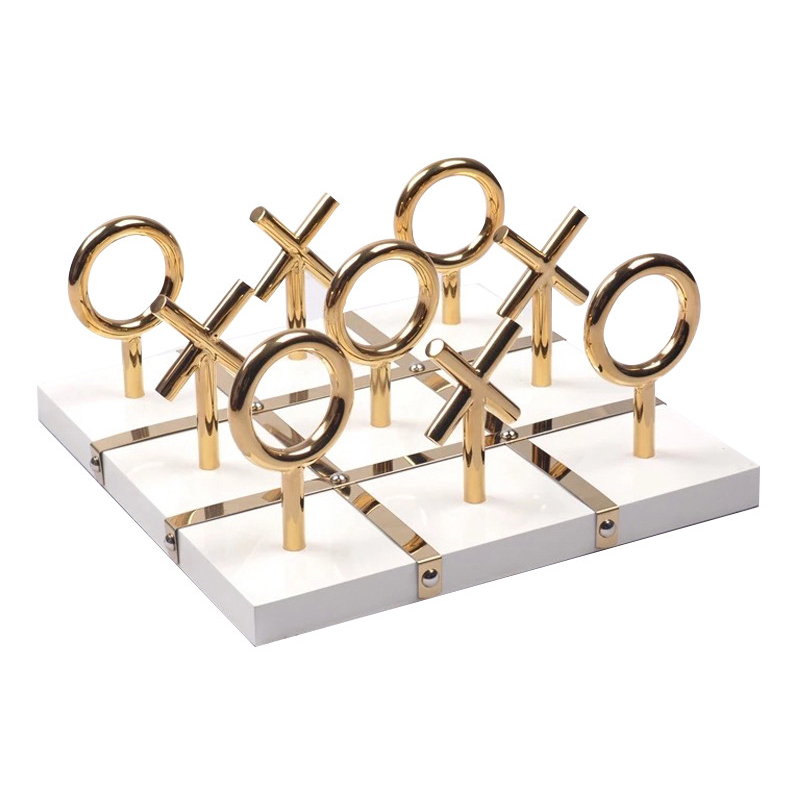 Игра Tic-tac-toe white Белый Глянцевое золото Игра Tic-tac-toe white Белый Глянцевое золото в Липецке | Loft Concept