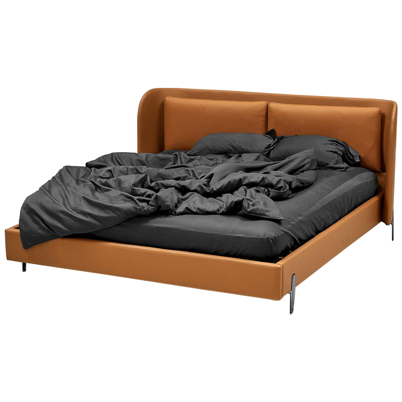 Кровать с закругленным изголовьем и подушками Flores Bed Карамель Кровать с закругленным изголовьем и подушками Flores Bed Карамель в Липецке | Loft Concept
