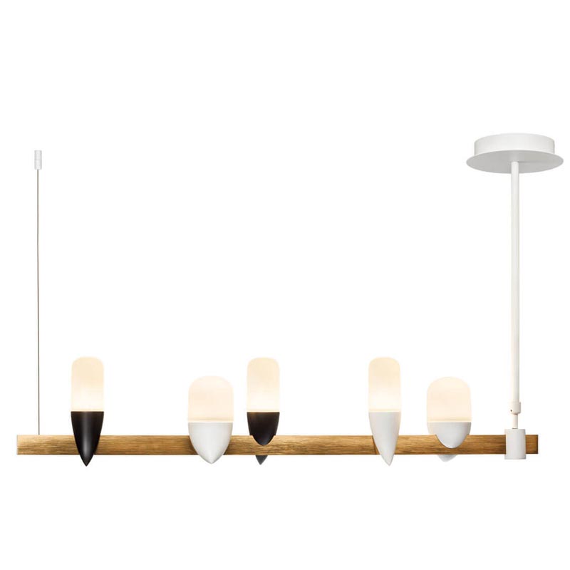 Люстра Ebenezer Chandelier Linear white 85 Белый Латунь Люстра Ebenezer Chandelier Linear white 85 Белый Латунь в Липецке | Loft Concept