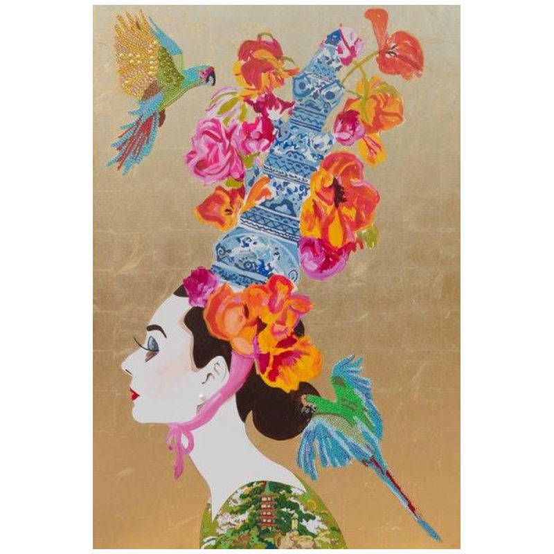Картина “Audrey with Ming Pagoda Headdress and Parrots” Мульти Картина “Audrey with Ming Pagoda Headdress and Parrots” Мульти в Липецке | Loft Concept