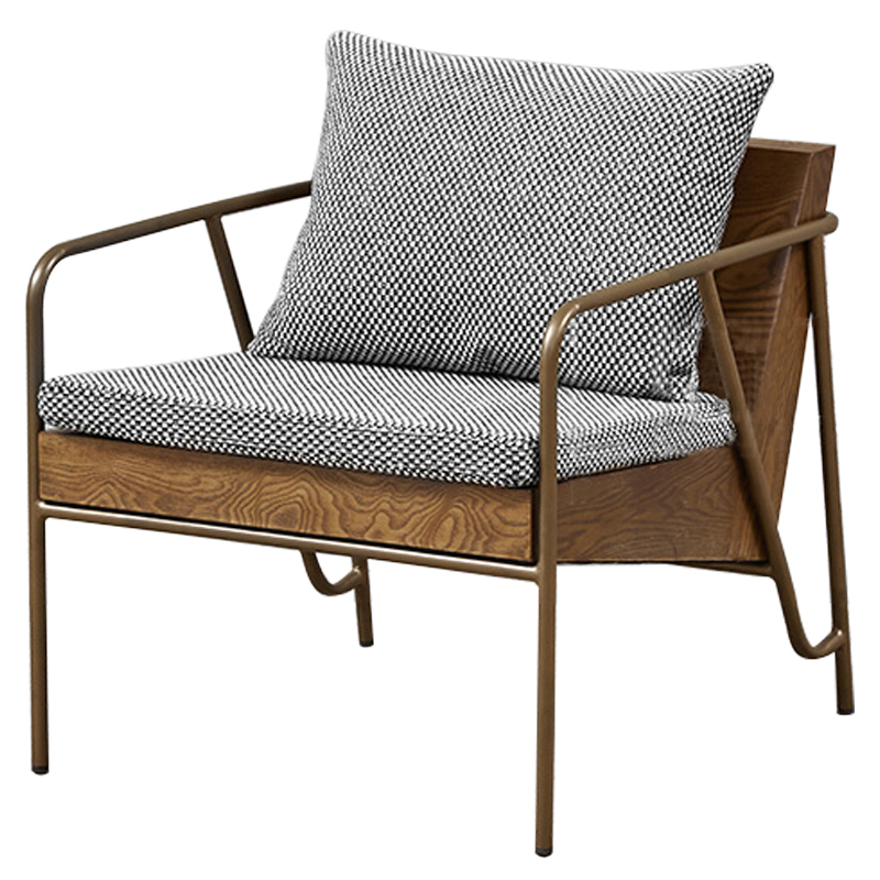 Кресло Markus Armchair Коричневый Латунь Черно-белый Кресло Markus Armchair Коричневый Латунь Черно-белый в Липецке | Loft Concept