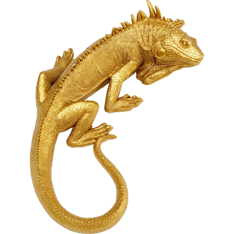 Настенный декор в виде золотой ящерицы Golden Lizard Золотой Настенный декор в виде золотой ящерицы Golden Lizard Золотой в Липецке | Loft Concept