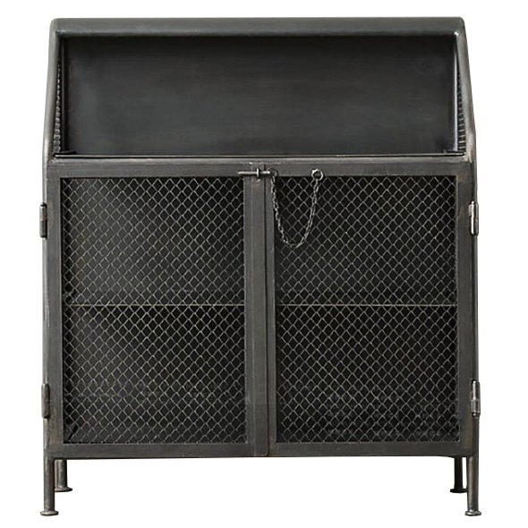Бар металлический в стиле Лофт Vintage French Factory Bar Cart Черный Бар металлический в стиле Лофт Vintage French Factory Bar Cart Черный в Липецке | Loft Concept