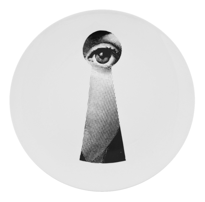 Декоративная тарелка Fornasetti 014 Черный Декоративная тарелка Fornasetti 014 Черный в Липецке | Loft Concept