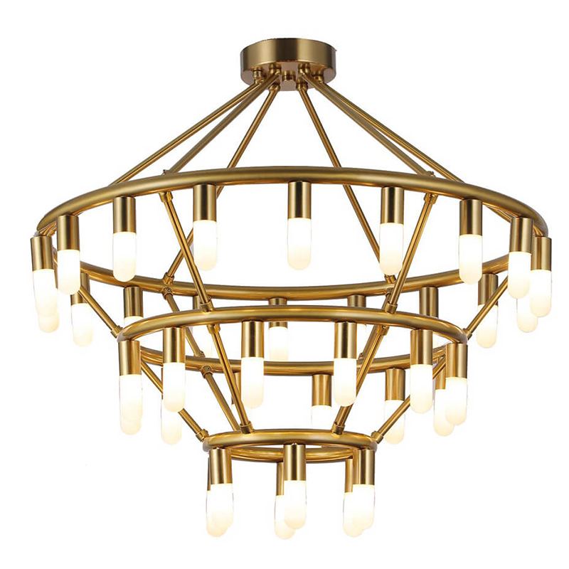 Люстра Maynor Candles Chandelier Латунь Люстра Maynor Candles Chandelier Латунь в Липецке | Loft Concept