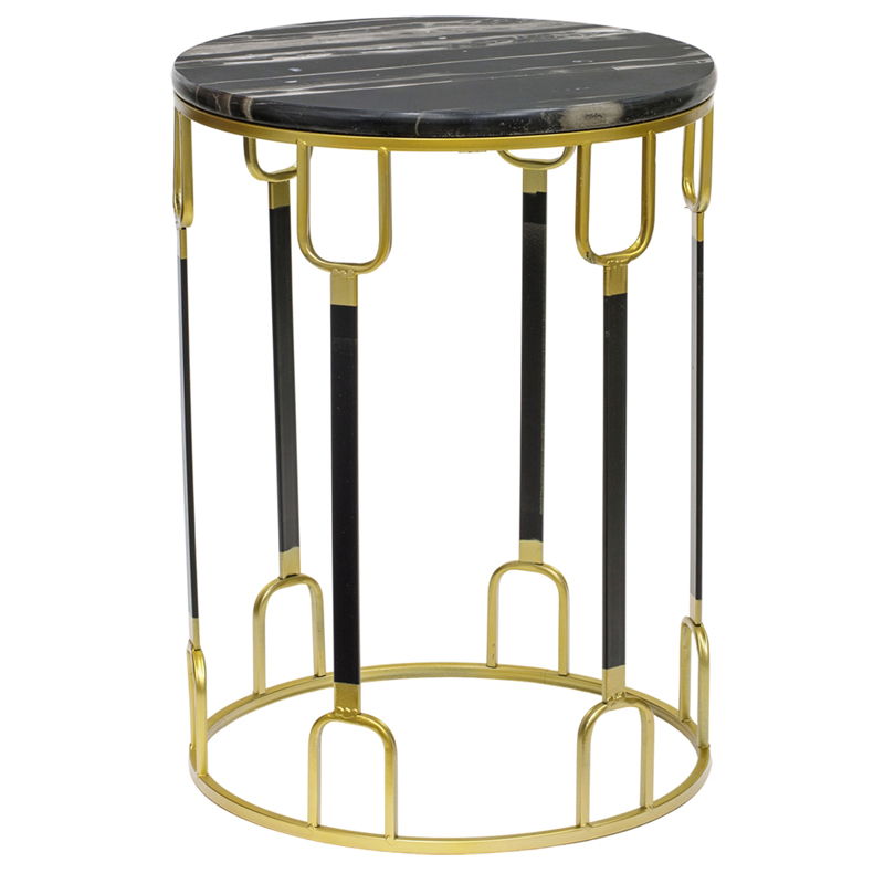 Приставной стол Dorius Side Table black marble high Латунь Черный Черный Мрамор Nero Приставной стол Dorius Side Table black marble high Латунь Черный Черный Мрамор Nero в Липецке | Loft Concept