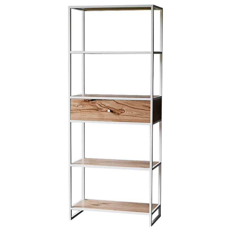 Стеллаж Reeve Industrial Metal Rust Rack Древесина Белый Стеллаж Reeve Industrial Metal Rust Rack Древесина Белый в Липецке | Loft Concept