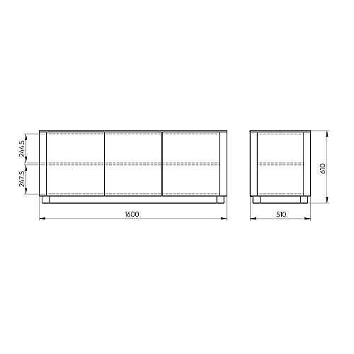 Тумба серо-бежевая с 3-мя дверцами Tammi  в Липецке