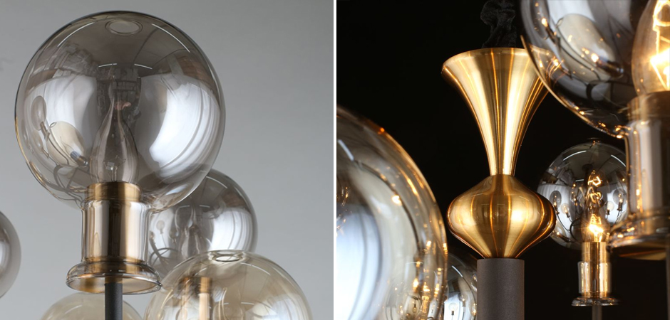 Люстра c дымчатым стеклом Champagne Glass Люстра c дымчатым стеклом Champagne Glass - Loft-Concept в Липецке