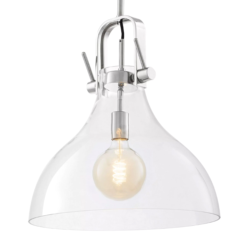Подвесной светильник Eichholtz Lamp Connery Nickel Прозрачное Стекло Никель Подвесной светильник Eichholtz Lamp Connery Nickel Прозрачное Стекло Никель в Липецке | Loft Concept