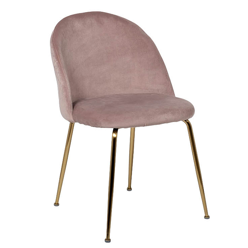 Стул Sadler Chair pink velor Розовый (Rose) Золотой Стул Sadler Chair pink velor Розовый (Rose) Золотой в Липецке | Loft Concept