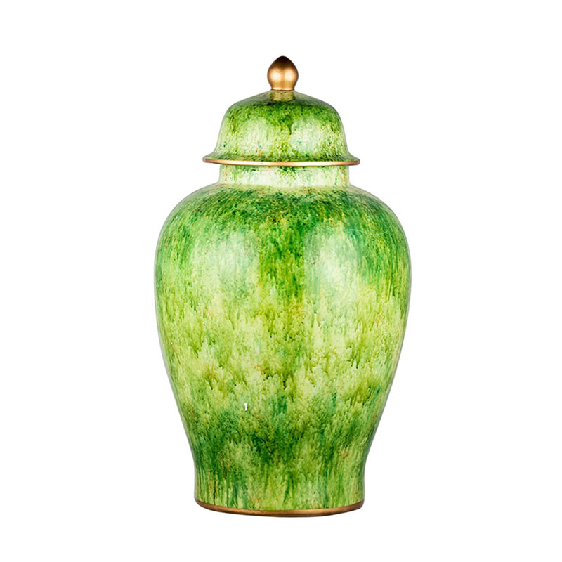 Ваза Vase Gold Edging 60 Зеленый Золотой Ваза Vase Gold Edging 60 Зеленый Золотой в Липецке | Loft Concept