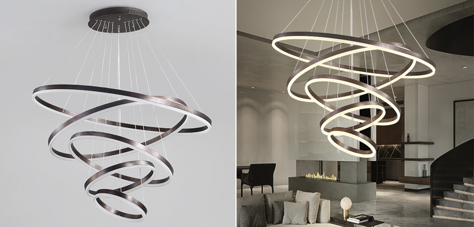 Люстра Ribbon Circles Chandelier Люстра Ribbon Circles Chandelier - Loft-Concept в Липецке