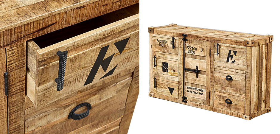 Комод деревянный в стиле Лофт Wooden Loft Box Commode Комод деревянный в стиле Лофт Wooden Loft Box Commode - Loft-Concept в Липецке