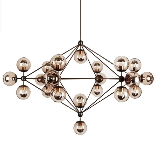 Люстра Modo Chandelier 21 Globes Дымчатый (Smoke) Люстра Modo Chandelier 21 Globes Дымчатый (Smoke) в Липецке | Loft Concept
