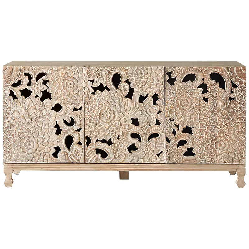 Буфет Handcarved Lotus Media Console Древесина Буфет Handcarved Lotus Media Console Древесина в Липецке | Loft Concept
