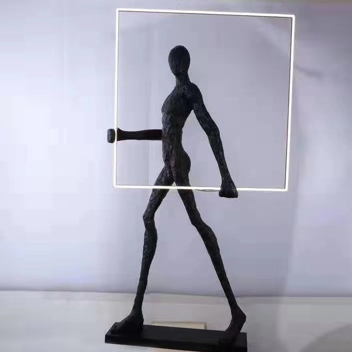 Торшер Man carries light square Черный Торшер Man carries light square Черный в Липецке | Loft Concept