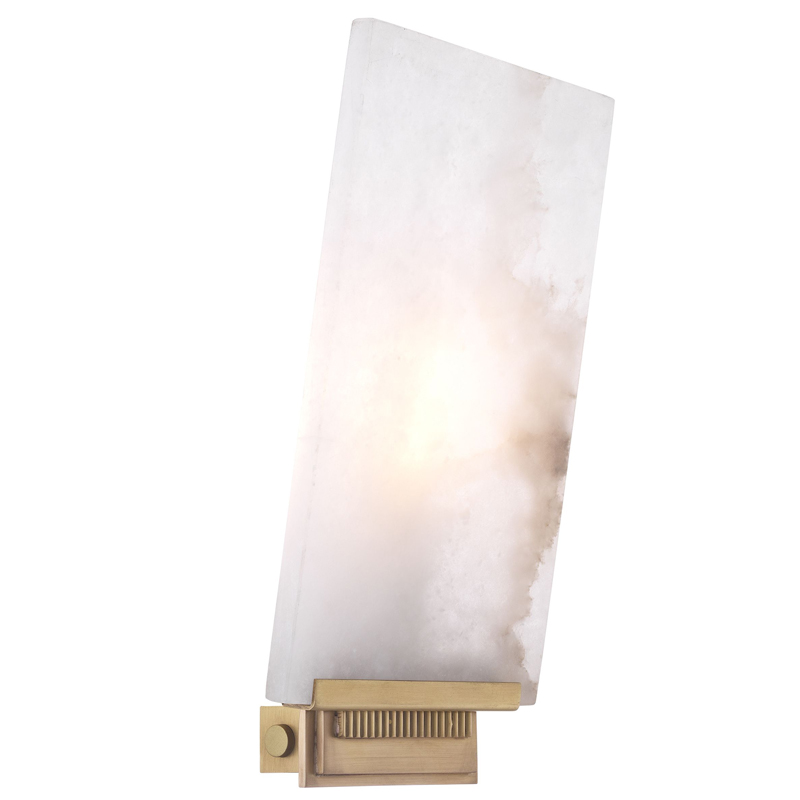 Бра Eichholtz Wall Lamp Mantra Латунь Античная полированная Белый в Липецке | Loft Concept 