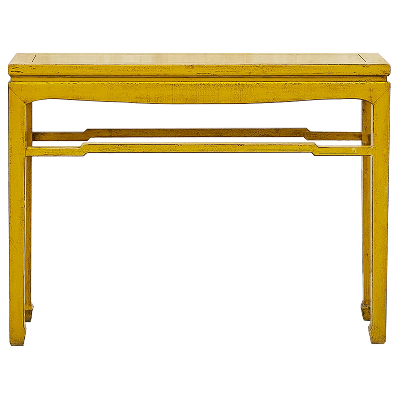 Консоль в китайском стиле из массива сосны Yellow Chinese Collection Console Желтый Консоль в китайском стиле из массива сосны Yellow Chinese Collection Console Желтый в Липецке | Loft Concept