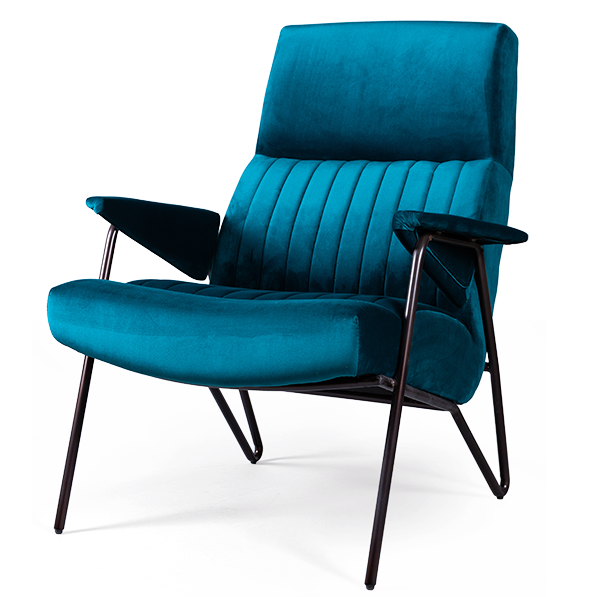 Кресло Solonar blue Синий Черный Кресло Solonar blue Синий Черный в Липецке | Loft Concept