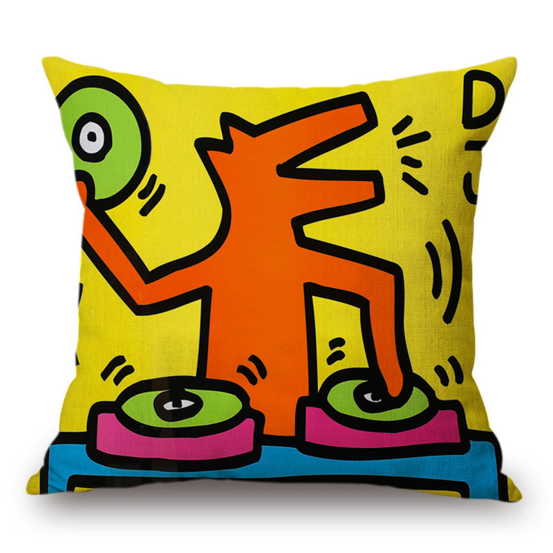 Подушка Keith Haring 3 Мульти Подушка Keith Haring 3 Мульти в Липецке | Loft Concept