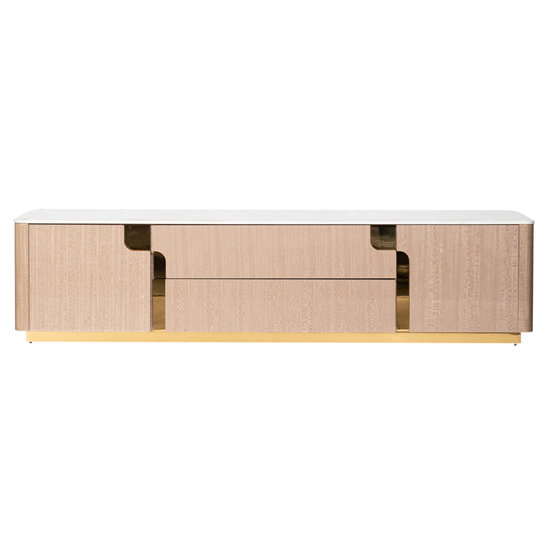 TV-тумба Bertran TV stand Латунь Бежевый Белый TV-тумба Bertran TV stand Латунь Бежевый Белый в Липецке | Loft Concept