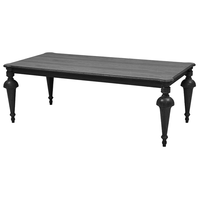 Обеденный деревянный стол Kelise Black Dinner Table Чёрный Черный в Липецке | Loft Concept 
