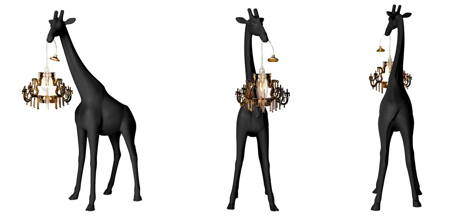 Настольная лампа черный жираф Black Giraffe Table Lamp Настольная лампа черный жираф Black Giraffe Table Lamp - Loft-Concept в Липецке