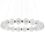Светодиодная кольцевая люстра с круглыми плафонами Crystal Globule Chandelier варинант исполнения - 1 | Loft Concept в Липецке