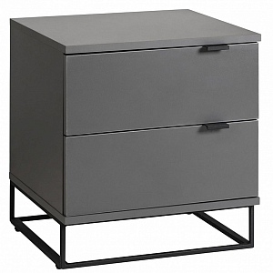 Тумба прикроватная цвета графит с ящиками Strict Lines