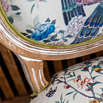 Барный стул из массива бука с изображением птиц и цветов  Beige Green Chinoiserie Garden Chair варинант исполнения - 5 | Loft Concept в Липецке