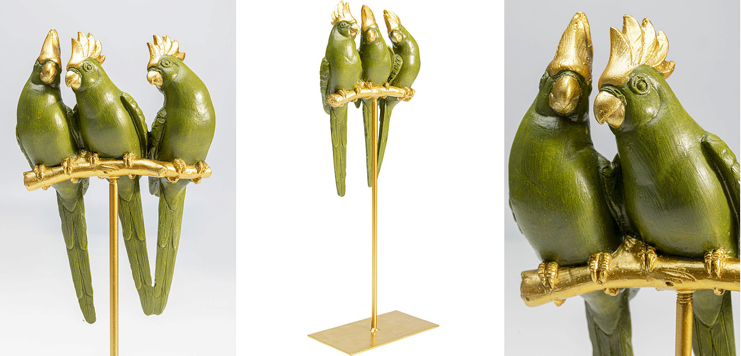 Статуэтка Three Green Parrots Статуэтка Three Green Parrots - Loft-Concept в Липецке