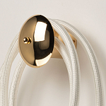 Бра с круглым золотистым основанием и белыми изогнутыми световыми линиями Luke Lampco Tracer Lamp варинант исполнения - 3 | Loft Concept в Липецке