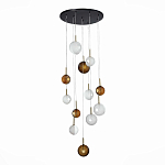 Люстра светодиодная с сферическими стеклянными плафонами Splatter варинант исполнения - 6 | Loft Concept в Липецке