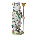 Подсвечник в виде собачки из фарфора с бронзовыми элементами Eden Garden варинант исполнения - 5 | Loft Concept в Липецке