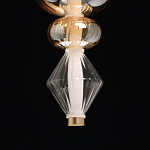 Подвесной светильник с вертикальной композицией из прозрачных и янтарных стеклянных шаров и ромбов Gabriel Scott Luna варинант исполнения - 8 | Loft Concept в Липецке