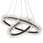 Люстра два кольца с хрустальным декором Rowan Crystal Ring Horizontal Black Chandelier варинант исполнения - 1 | Loft Concept в Липецке