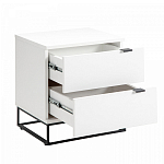 Тумба прикроватная белая с ящиками Strict Lines варинант исполнения - 3 | Loft Concept в Липецке